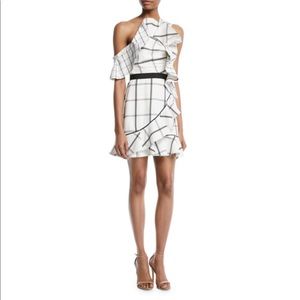 NWT SELF PORTRAIT Frill Check Dress